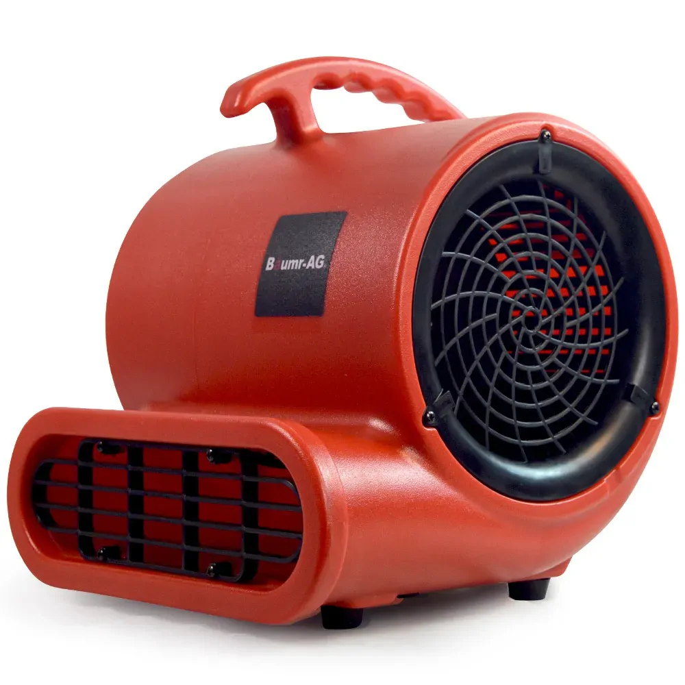 Baumr-AG 3-Speed Carpet Dryer Air Mover Blower Fan, 700CFM, Sealed Copper Motor, Poly Housing Baumr-AG 3-Speed Carpet Dryer Air Mover Blower Fan, 700CFM, Sealed Copper Motor, Poly Housing