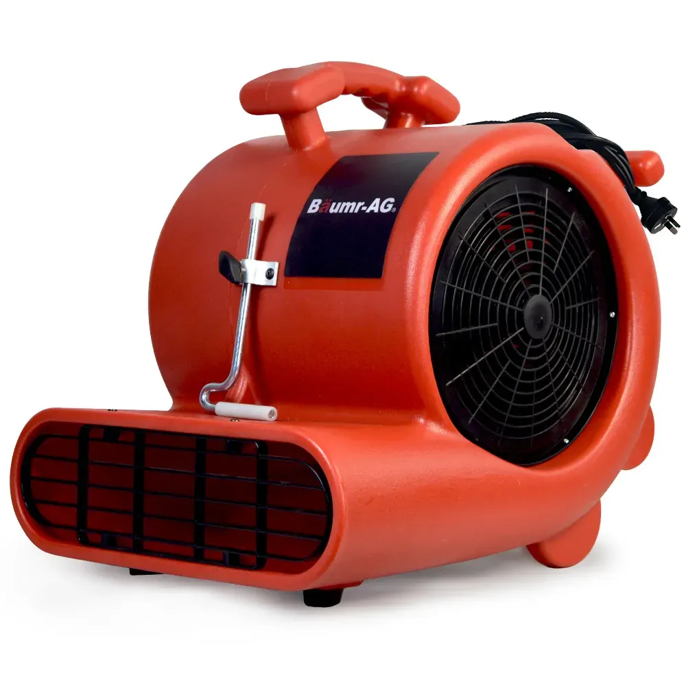 Baumr-AG 3-Speed Carpet Dryer Air Mover Blower Fan, 1300CFM, Sealed Copper Motor, Poly Housing Baumr-AG 3-Speed Carpet Dryer Air Mover Blower Fan, 1300CFM, Sealed Copper Motor, Poly Housing