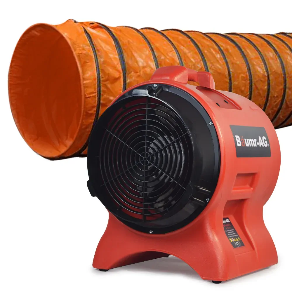 Baumr-AG 300mm (12 inch) Portable Axial Air Mover Blower Fan with 10m Ventilation Duct Baumr-AG 300mm (12 inch) Portable Axial Air Mover Blower Fan with 10m Ventilation Duct