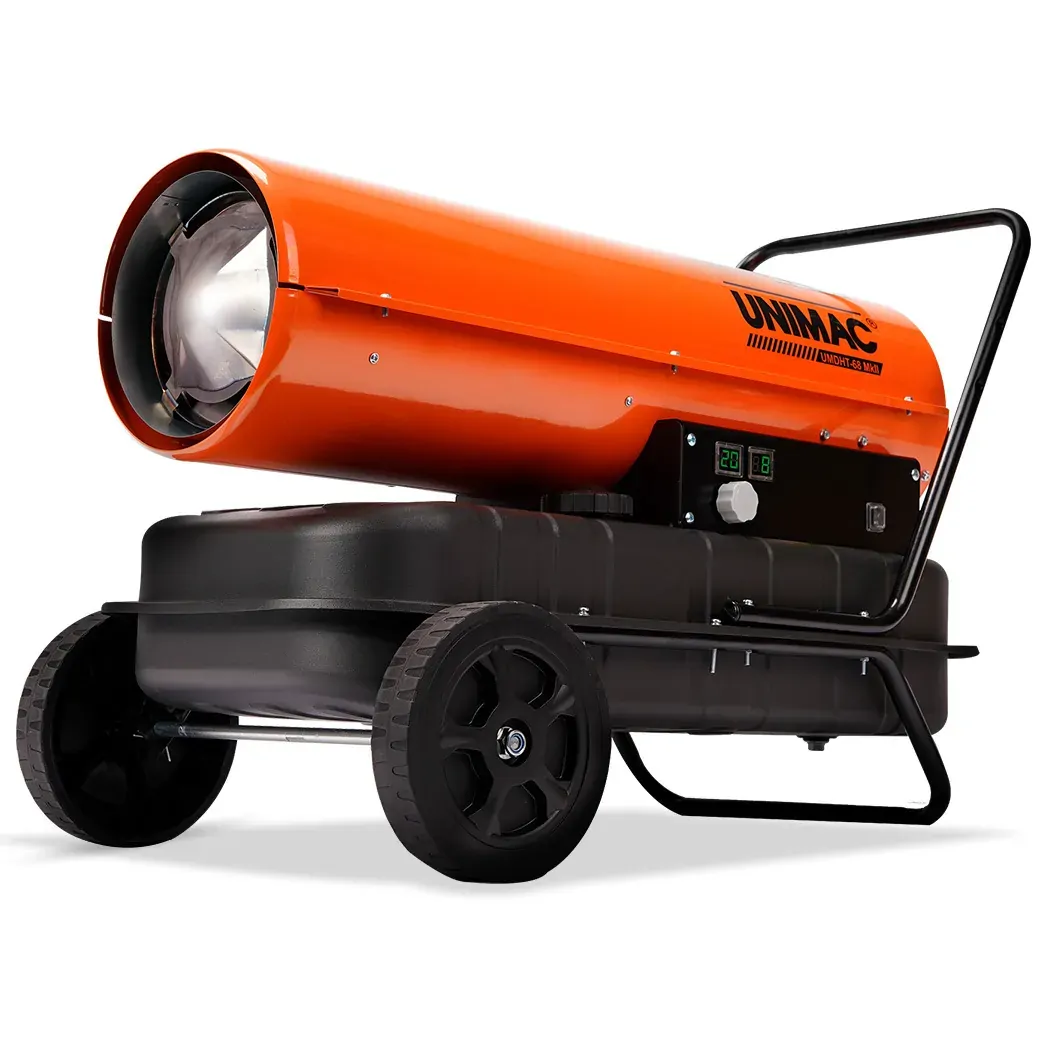 UNIMAC 30KW Portable Industrial Diesel Indirect Forced Air Space Heater UNIMAC 30KW Portable Industrial Diesel Indirect Forced Air Space Heater