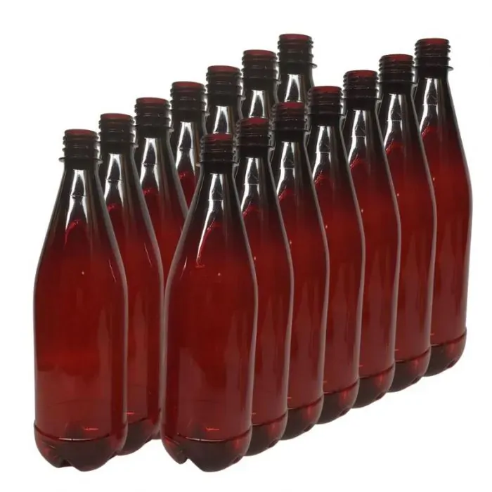 750ml Amber PET beer bottle with caps x 16 750ml Amber PET beer bottle with caps x 16
