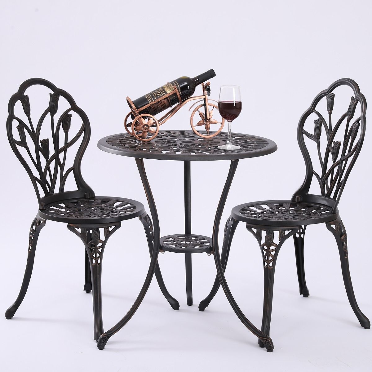 2 Seater Dominique Cast Aluminium Bistro Set 2 Seater Dominique Cast Aluminium Bistro Set