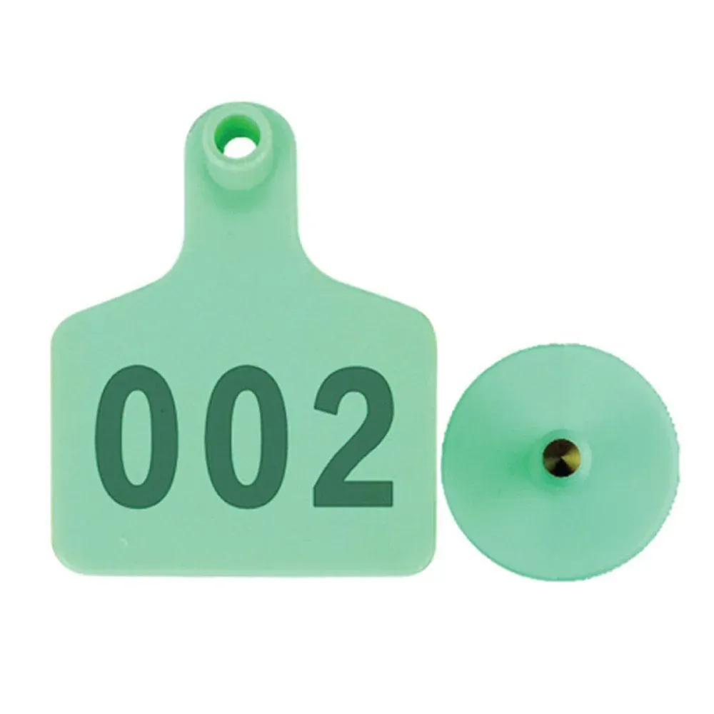 1-100 Cattle Number Ear Tag 6x7cm Set - Medium Green Sheep Livestock Label 1-100 Cattle Number Ear Tag 6x7cm Set - Medium Green Sheep Livestock Label