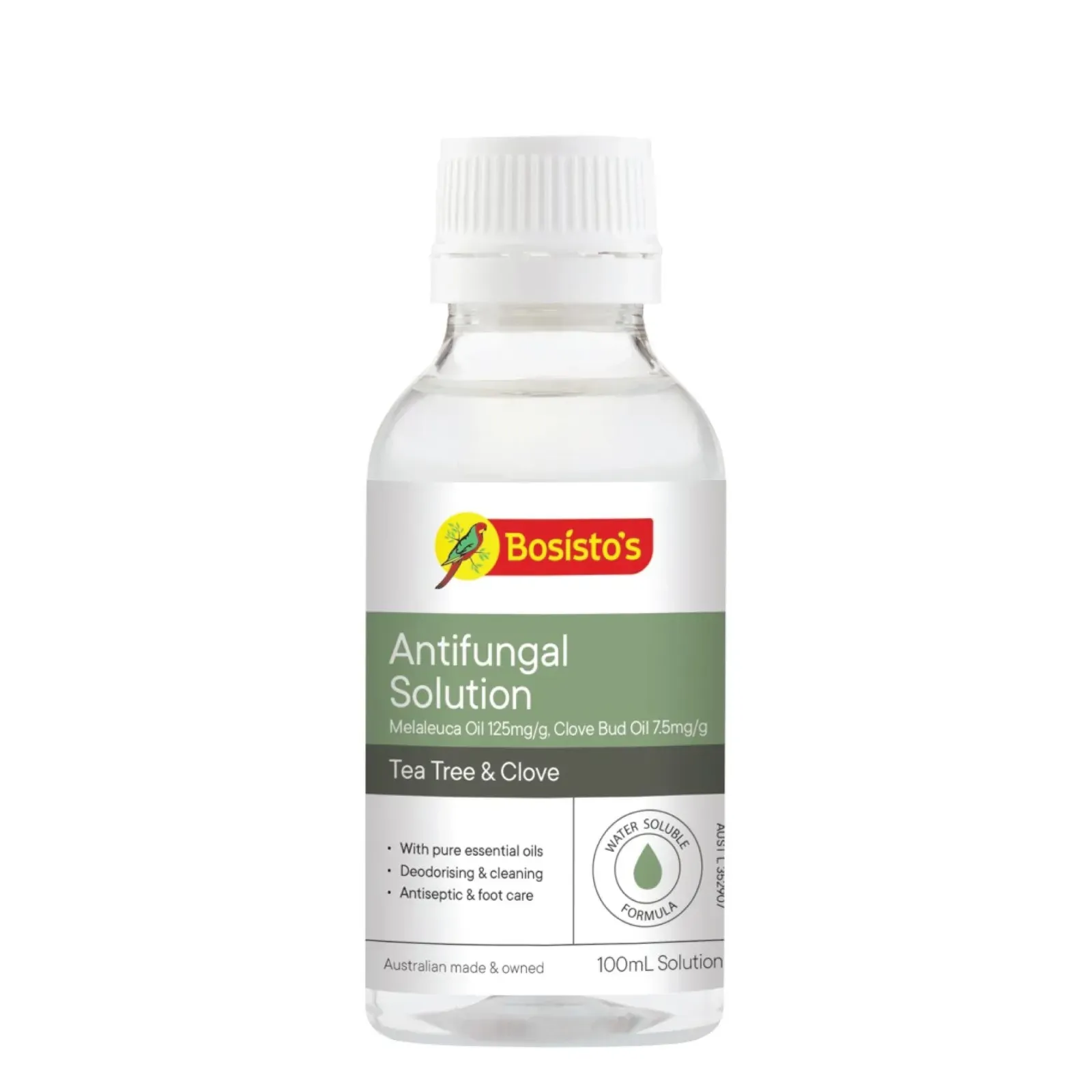 100mL Bosisto's Antifungal Tea Tree Clove Solution Water Soluble Essential Oils 100mL Bosisto's Antifungal Tea Tree Clove Solution Water Soluble Essential Oils