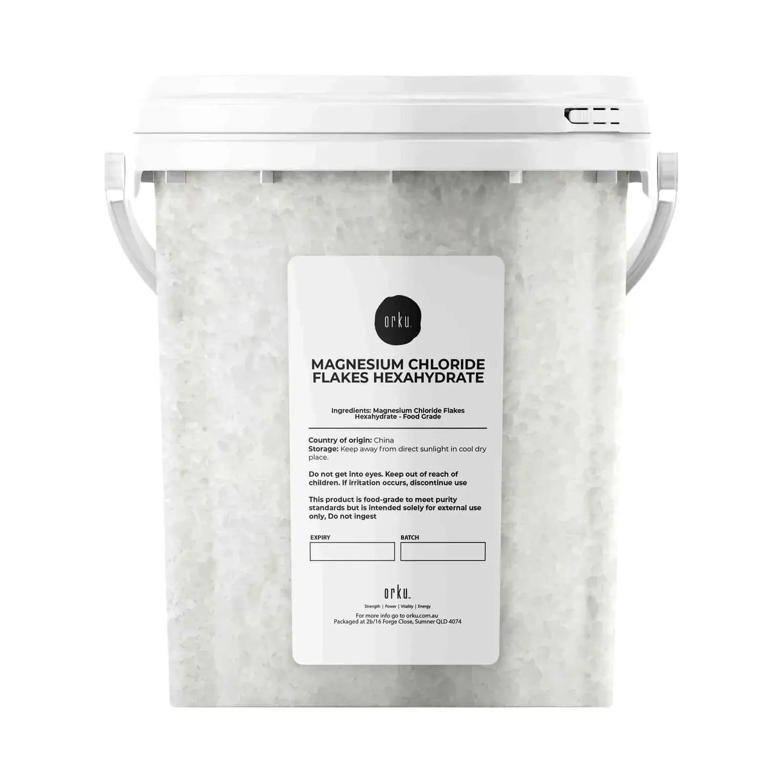 800g Magnesium Chloride Flakes Hexahydrate Tub - Organic USP Food Grade Salt 800g Magnesium Chloride Flakes Hexahydrate Tub - Organic USP Food Grade Salt