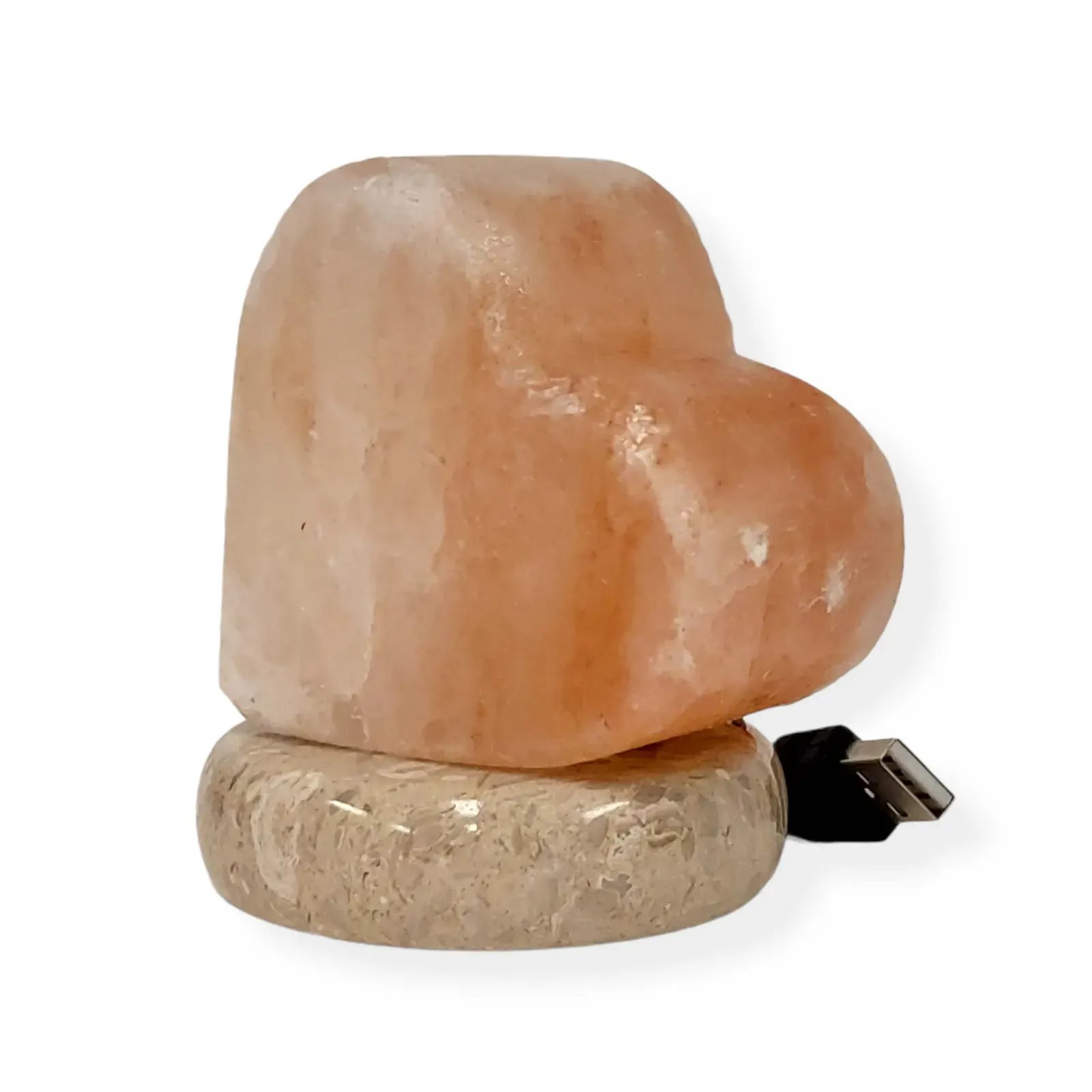 USB Himalayan Salt Lamp - Heart Love Carved Shape Pink Crystal Rock LED Light USB Himalayan Salt Lamp - Heart Love Carved Shape Pink Crystal Rock LED Light