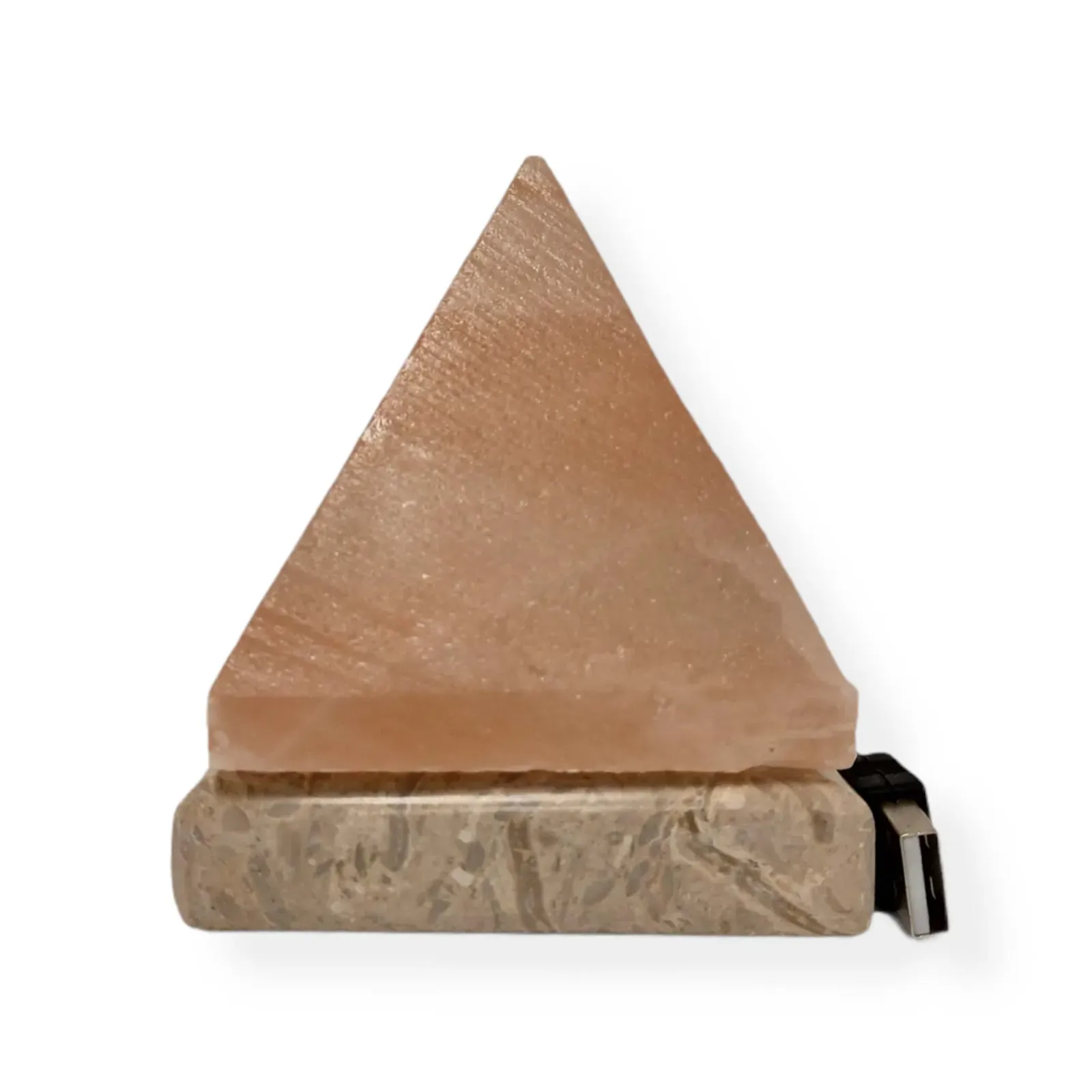 USB Himalayan Salt Lamp - Pyramid Triangle Carved Shape Pink Crystal Rock Light USB Himalayan Salt Lamp - Pyramid Triangle Carved Shape Pink Crystal Rock Light