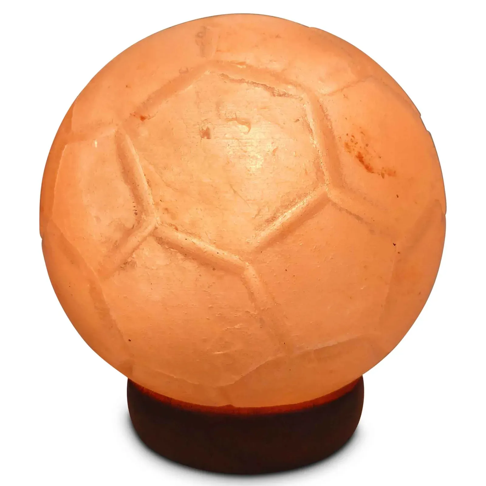 12V 12W Soccer Himalayan Pink Salt Lamp Carved Ball Rock Crystal Light Bulb On/Off 12V 12W Soccer Himalayan Pink Salt Lamp Carved Ball Rock Crystal Light Bulb On/Off
