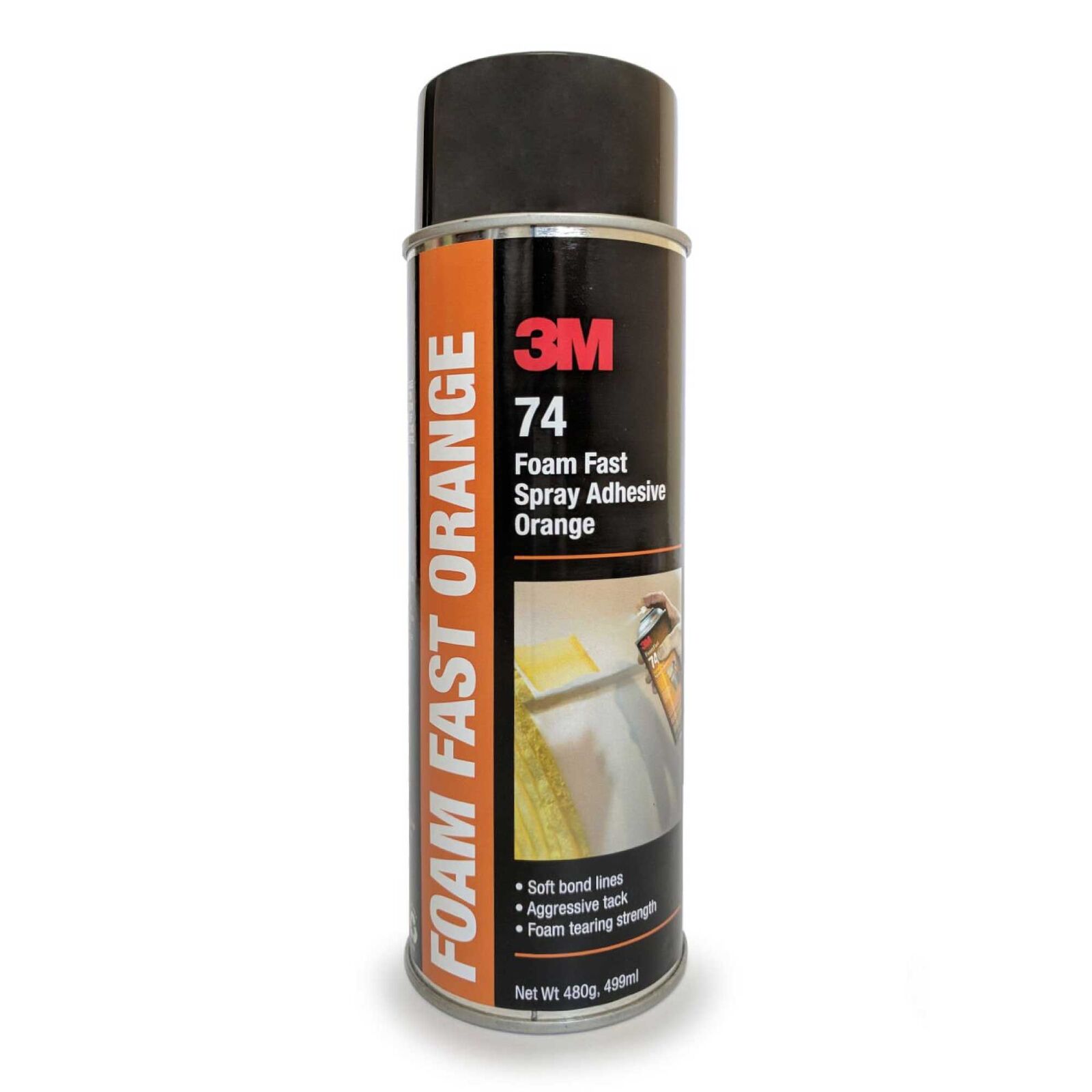 3M 74 Foam Fast Spray Adhesive 499ml Orange Fabric Fast Drying Instant Bond Glue 3M 74 Foam Fast Spray Adhesive 499ml Orange Fabric Fast Drying Instant Bond Glue