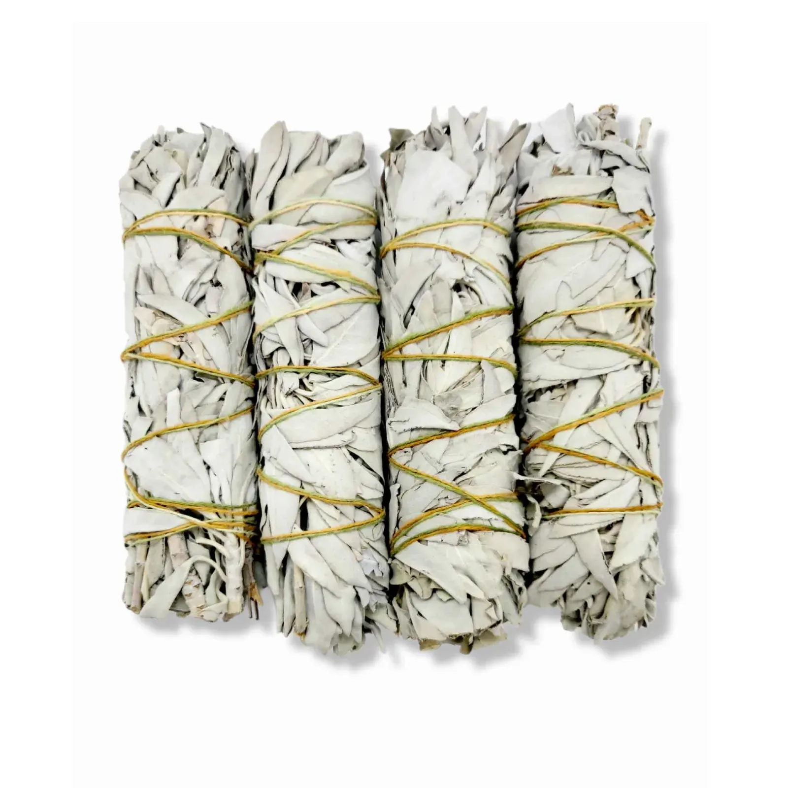 4x Californian White Sage Smudge Sticks - Large 18-20cm Incense Cleansing Bundle 4x Californian White Sage Smudge Sticks - Large 18-20cm Incense Cleansing Bundle
