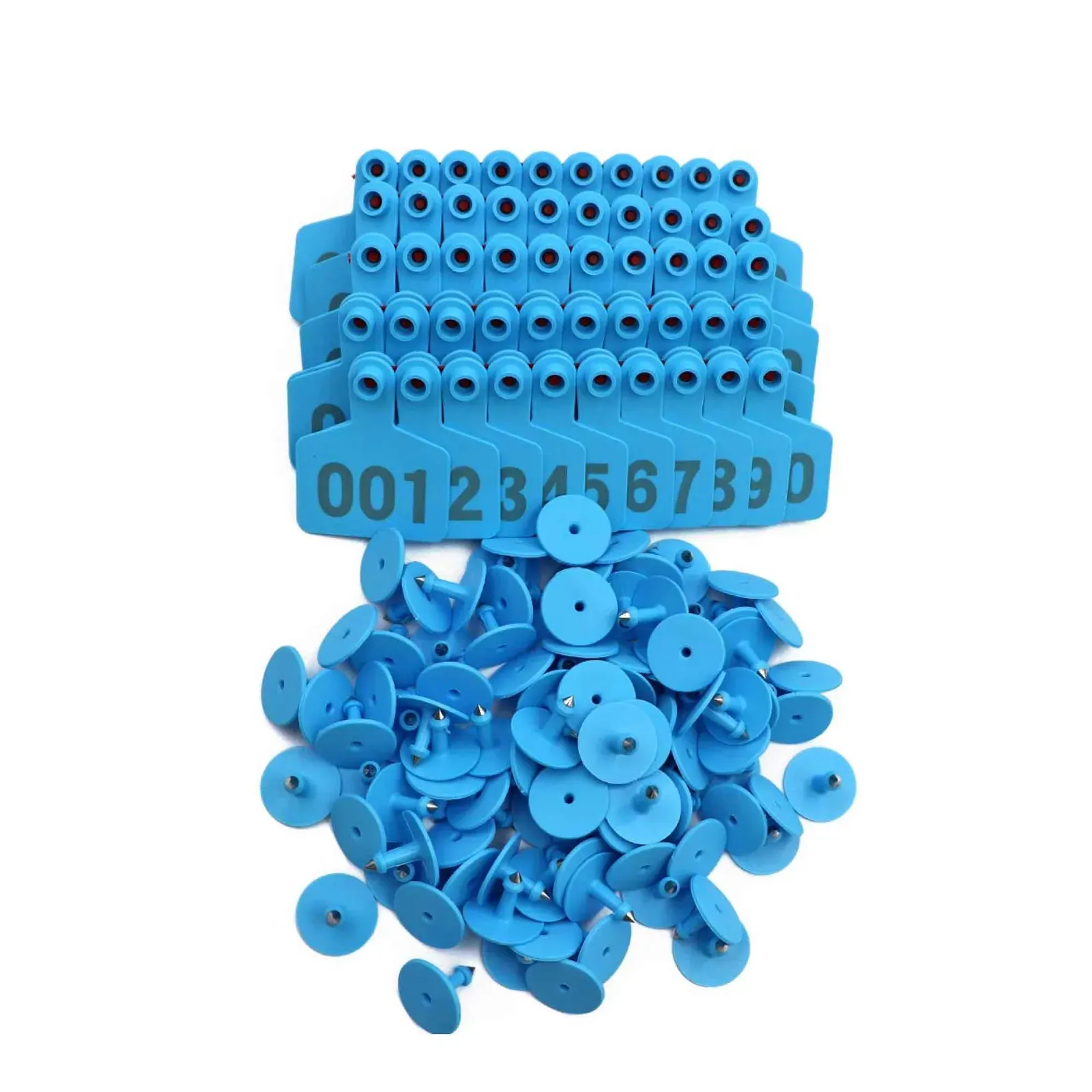 1-100 Cattle Number Ear Tags 5x4cm Set - Small Blue Pig Goat Livestock Label 1-100 Cattle Number Ear Tags 5x4cm Set - Small Blue Pig Goat Livestock Label