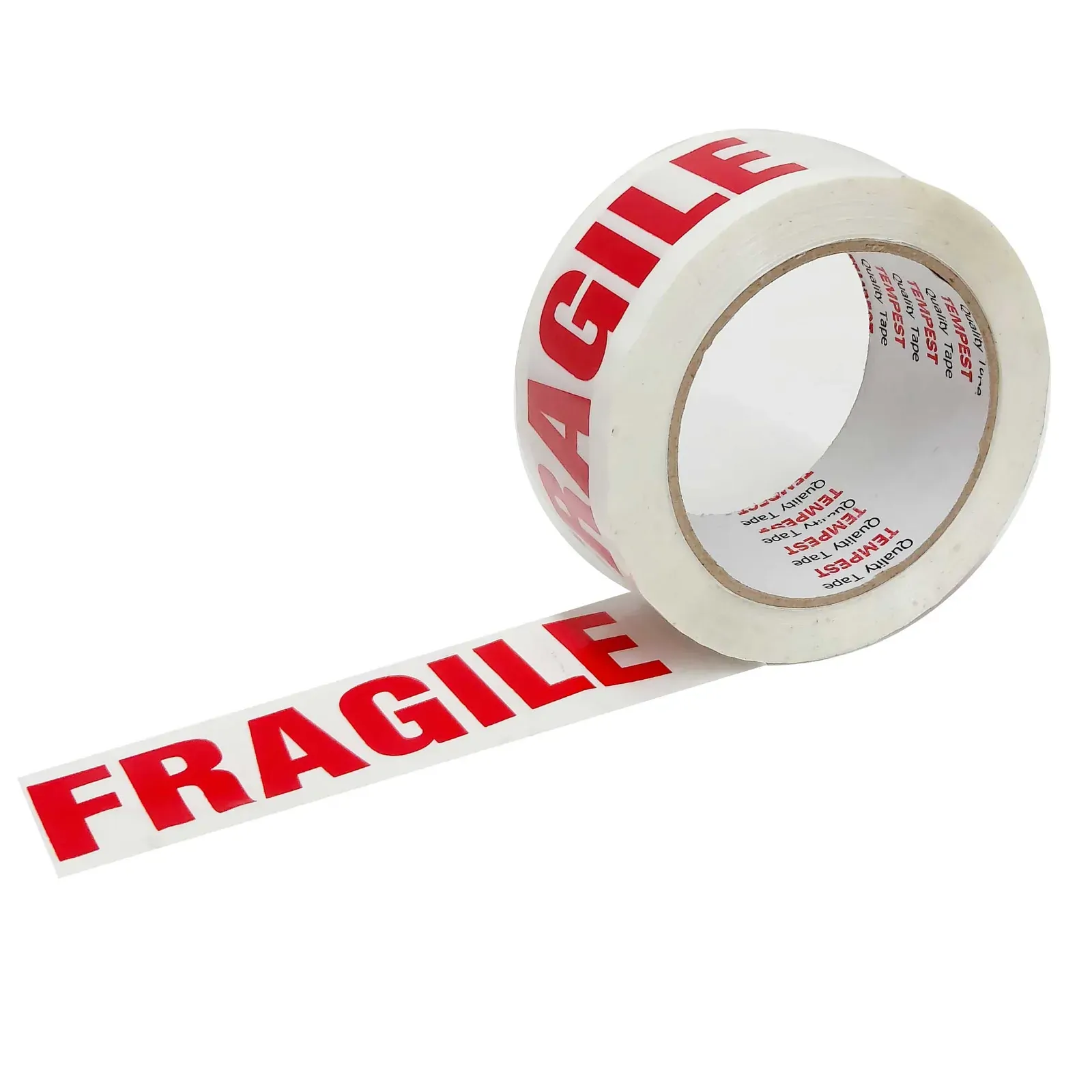 1x Fragile Packing Tape 48mmx75m - Long Rolls Red White Packaging Adhesive Label 1x Fragile Packing Tape 48mmx75m - Long Rolls Red White Packaging Adhesive Label