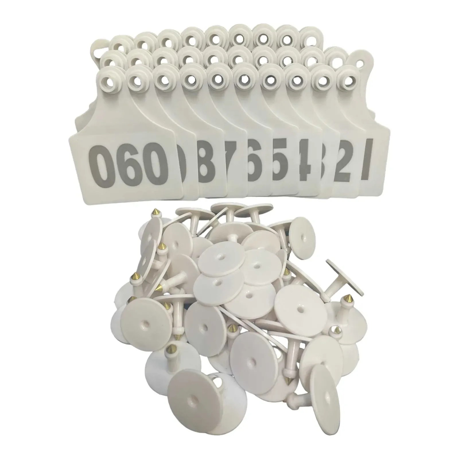1-100 Cattle Number Ear Tags 7x10cm Set - XL White Cow Sheep Livestock Labels 1-100 Cattle Number Ear Tags 7x10cm Set - XL White Cow Sheep Livestock Labels