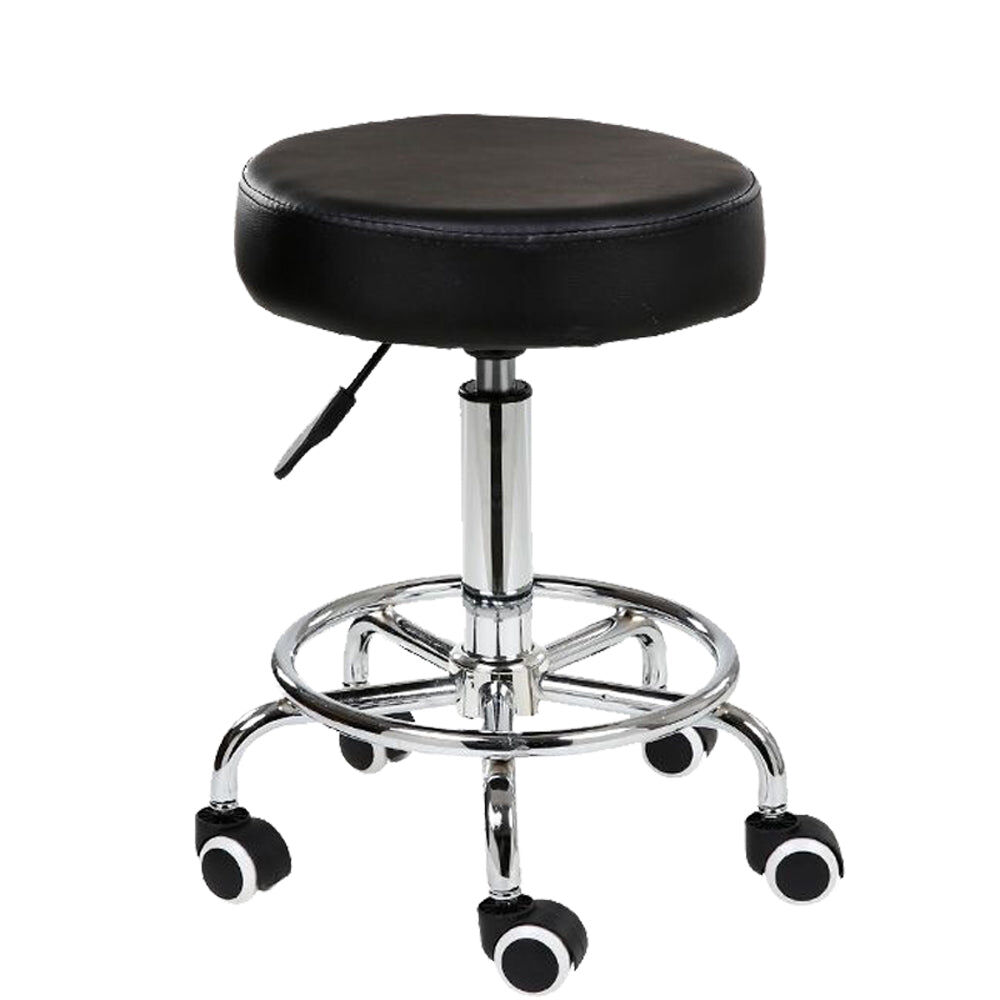 Salon Chair Bar Swivel Stool Office Roller Wheels Portable Height Adjust Leather BS8401 Salon Chair Bar Swivel Stool Office Roller Wheels Portable Height Adjust Leather BS8401