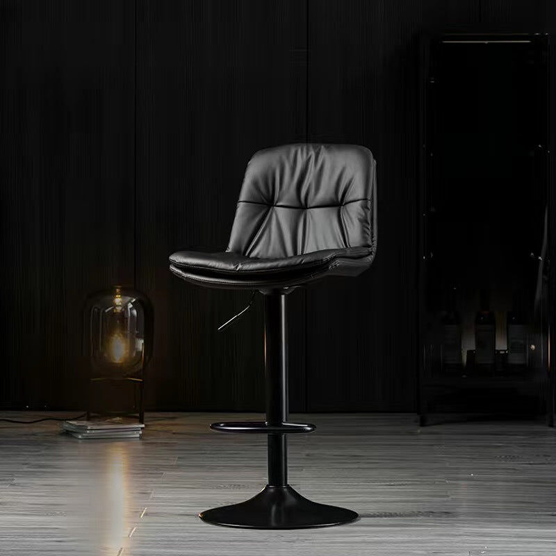 Bar Stools Kitchen Bar Stool Leather Barstools Swivel Gas Lift Counter Chairs x2 BS8406 Black Bar Stools Kitchen Bar Stool Leather Barstools Swivel Gas Lift Counter Chairs x2 BS8406 Black