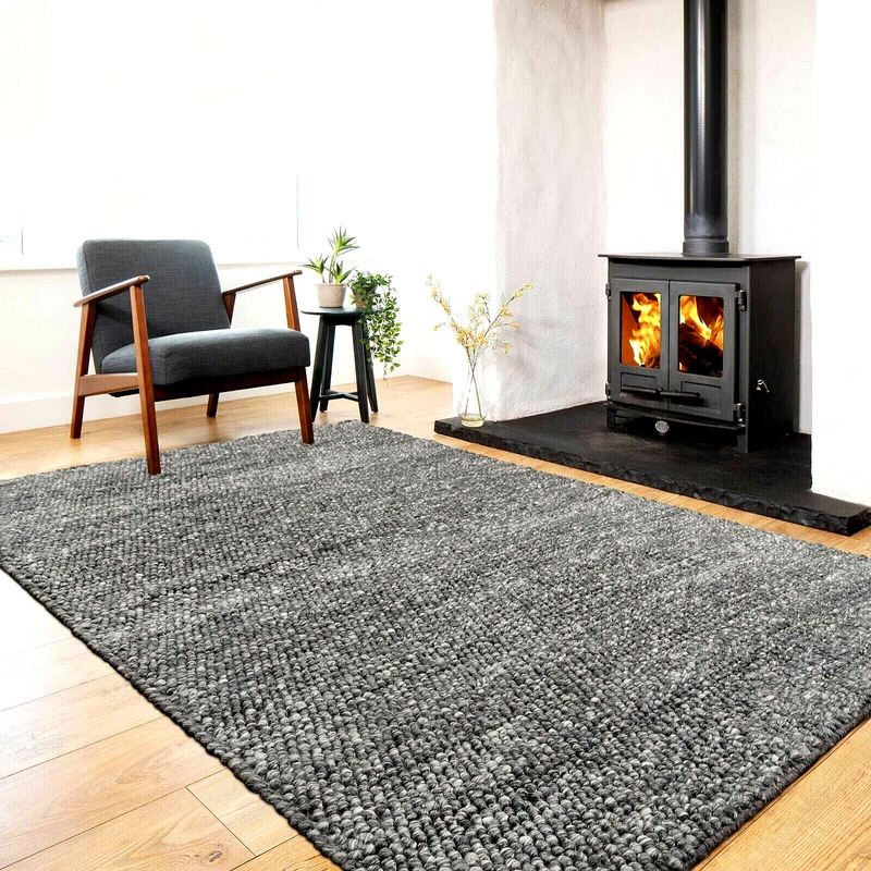 Wool Pebble Charcoal Lifestyle Rug 130x 180 cm Wool Pebble Charcoal Lifestyle Rug 130x 180 cm