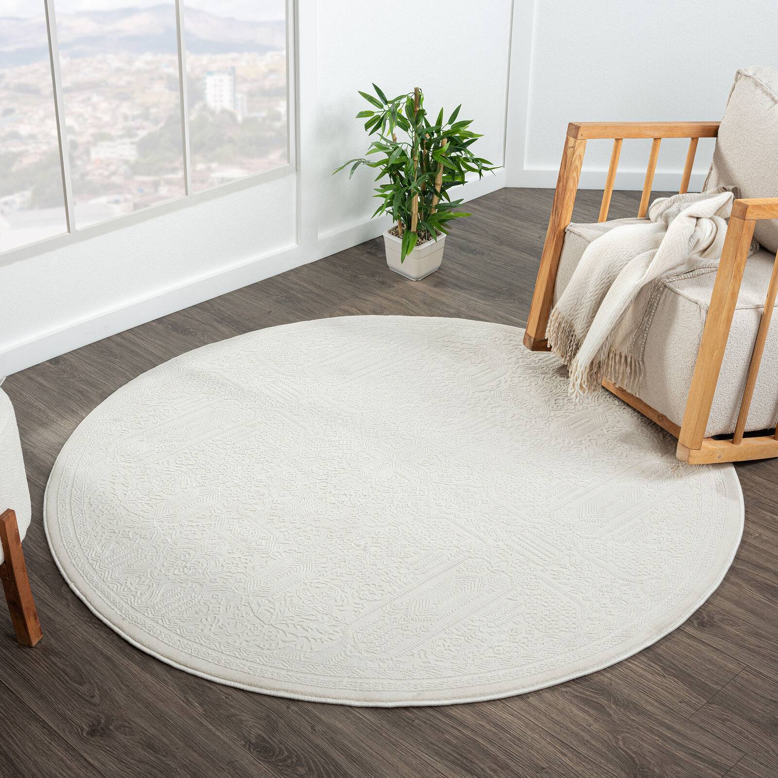 Grande Jacquard Rug - Ivory - 200x290 Grande Jacquard Rug - Ivory - 200x290
