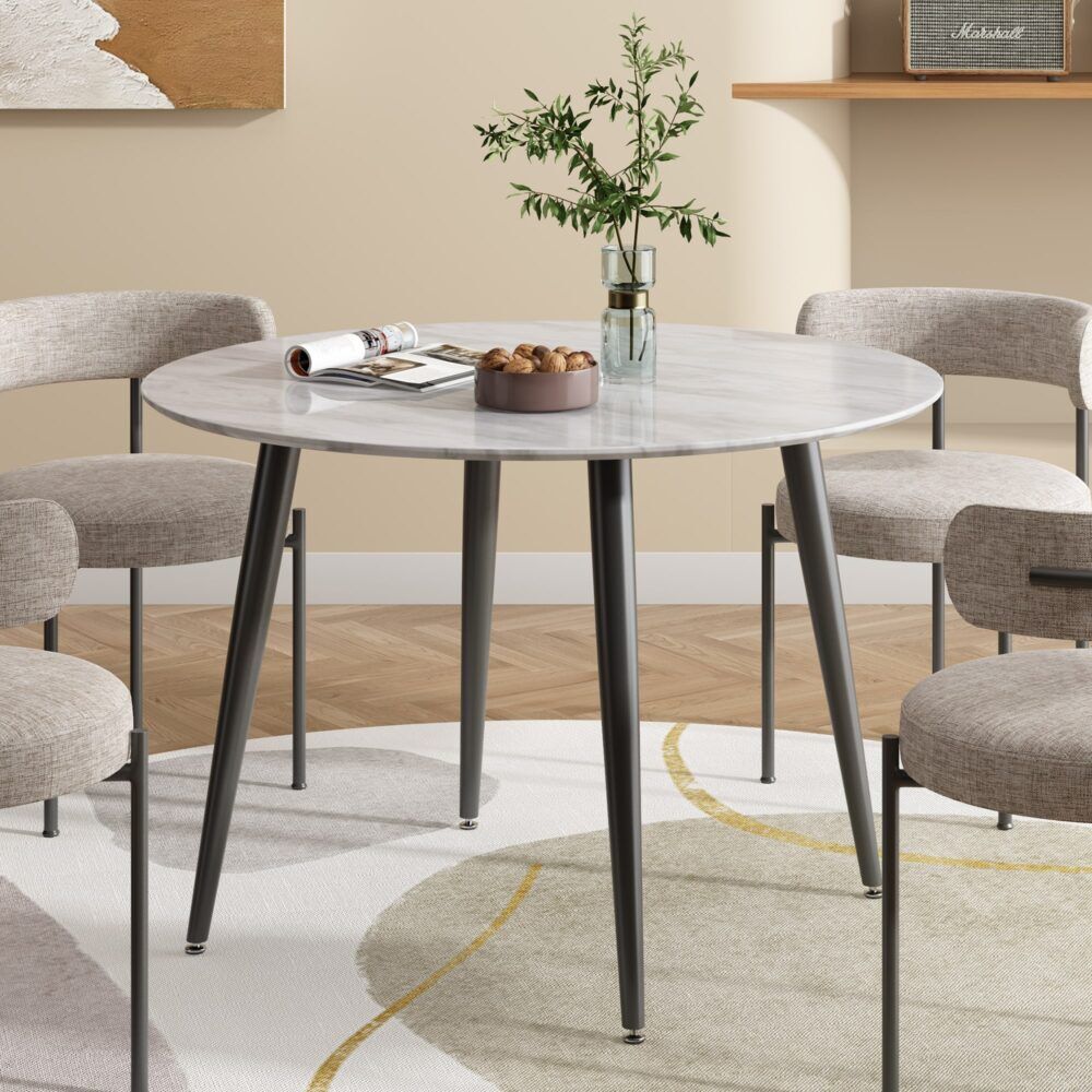 Round MDF Marbling Dining Table Round MDF Marbling Dining Table