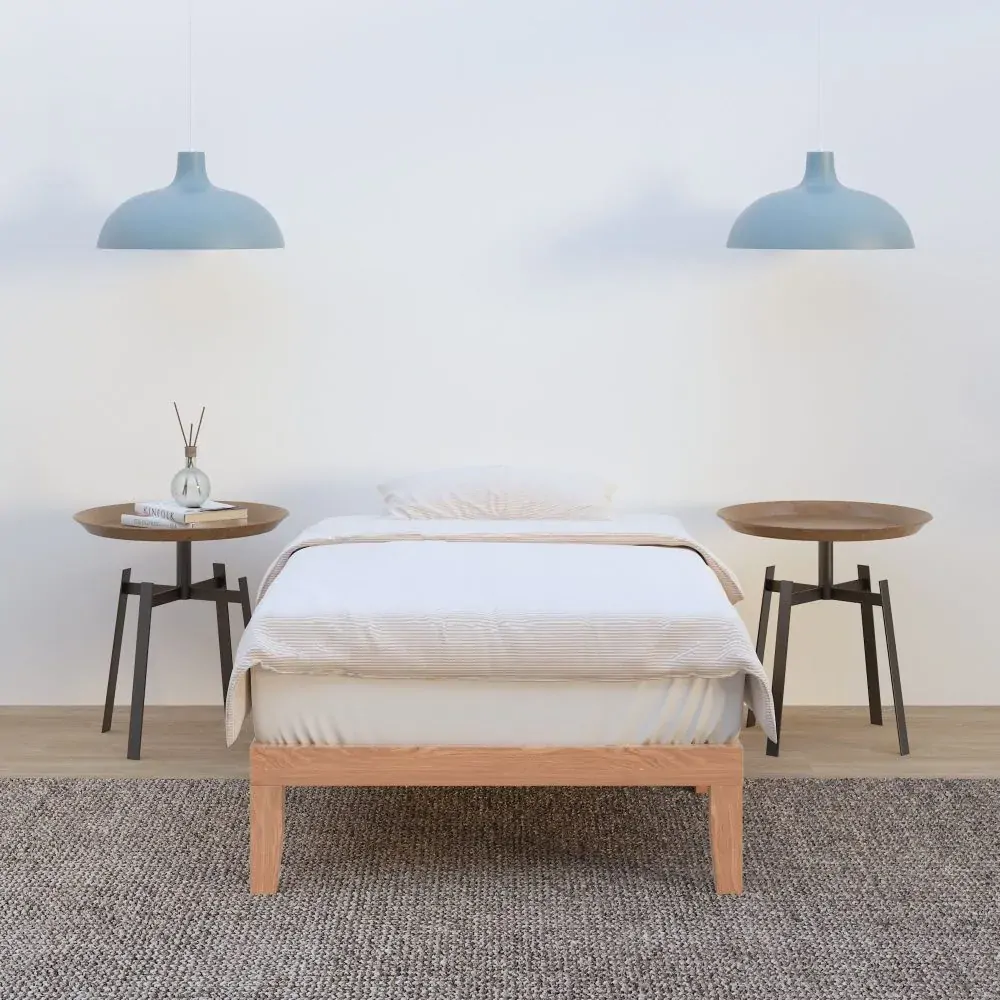 Single Size Warm Wooden Natural Bed Base Frame – Single Single Size Warm Wooden Natural Bed Base Frame – Single