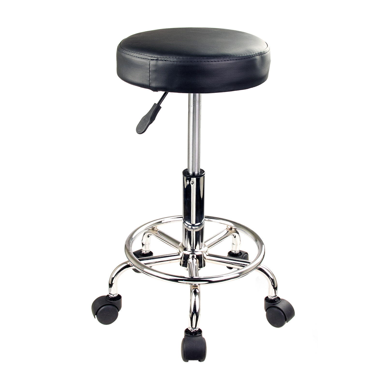 Swivel Salon Barber Stool Chair Round Type BLACK Swivel Salon Barber Stool Chair Round Type BLACK