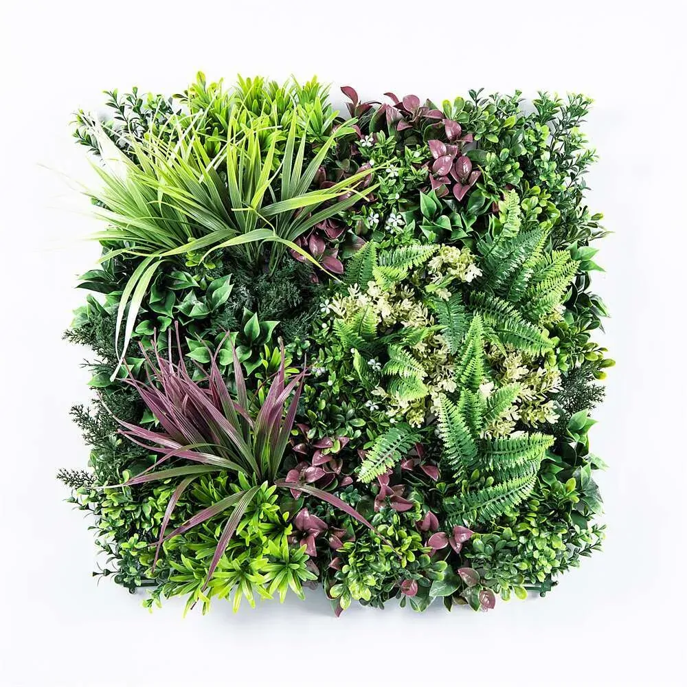 4 Artificial Plant Wall Grass Panels Vertical Garden Foliage Tile Fence 50X50 CM 4 Artificial Plant Wall Grass Panels Vertical Garden Foliage Tile Fence 50X50 CM