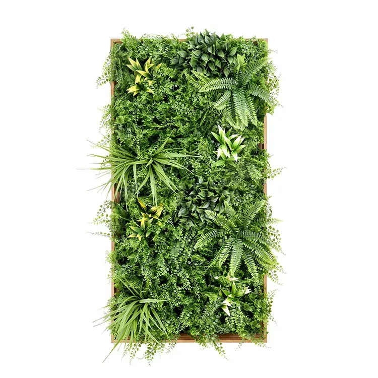 3D Green Artificial Plants Wall Panel Flower Wall With Frame Vertical Garden UV Resistant 50X100CM 3D Green Artificial Plants Wall Panel Flower Wall With Frame Vertical Garden UV Resistant 50X100CM