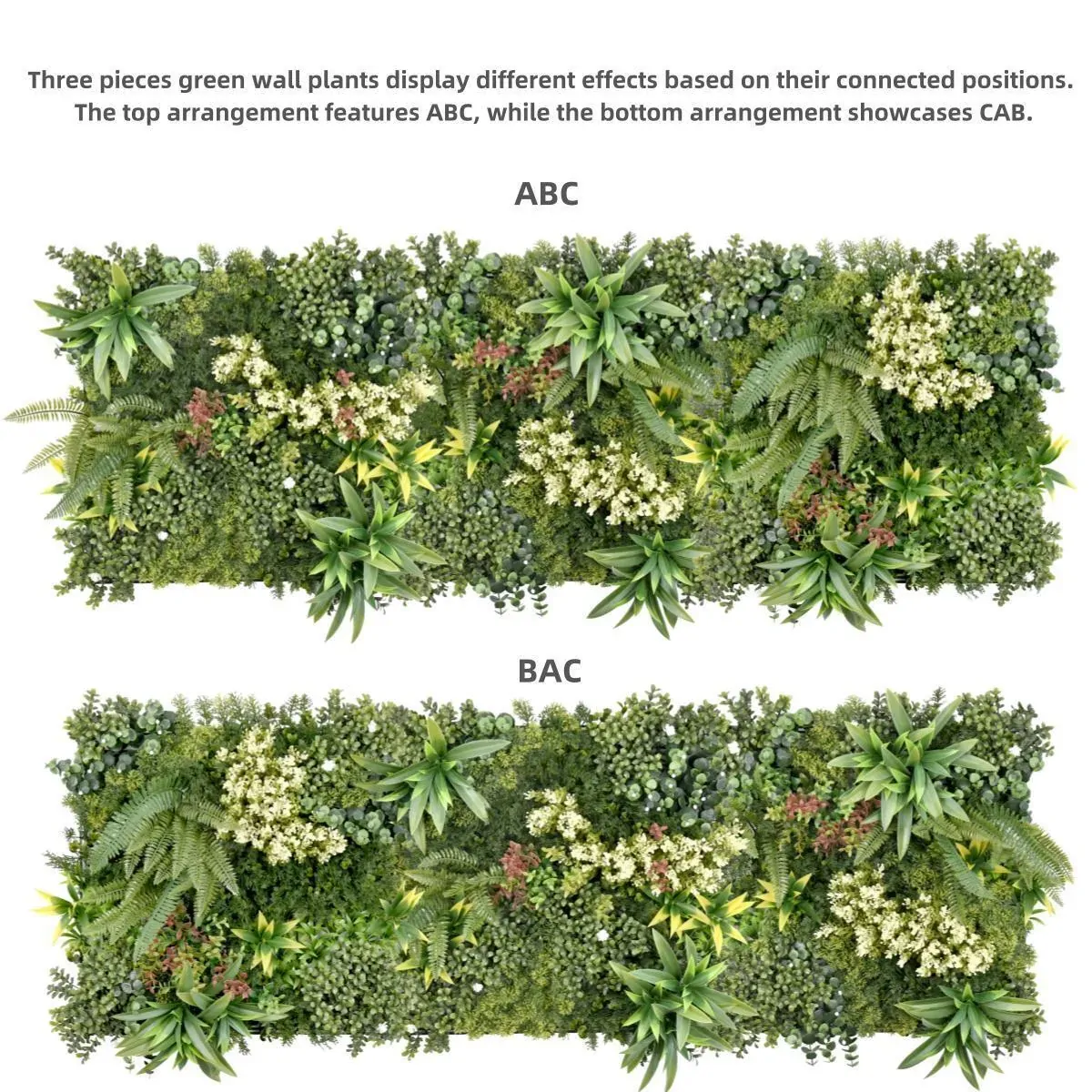 3 Artificial Plant Wall Grass Panels Vertical Garden Foliage Tile Fence 50X50 CM 3 Artificial Plant Wall Grass Panels Vertical Garden Foliage Tile Fence 50X50 CM