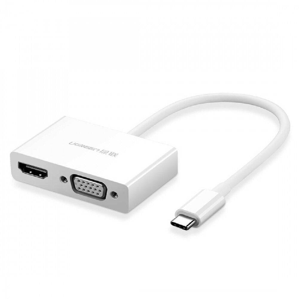 UGREEN 30843 Type-C to HDMI VGA Converter White UGREEN 30843 Type-C to HDMI VGA Converter White