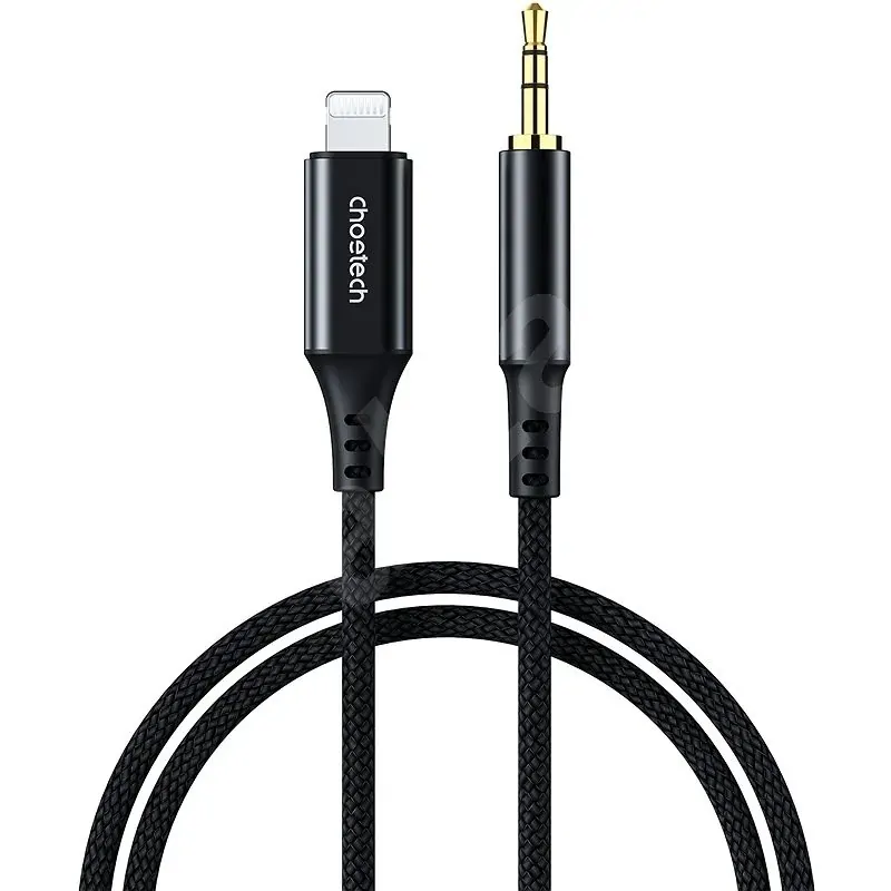 CHOETECH AUX007 8-pin to 3.5mm Male Audio Cable for iPhone1M - Black CHOETECH AUX007 8-pin to 3.5mm Male Audio Cable for iPhone1M - Black