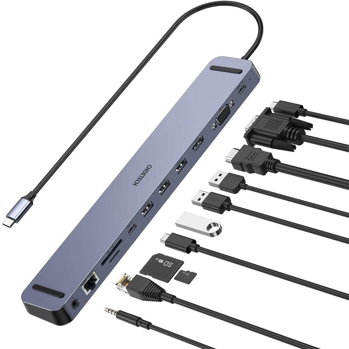 CHOETECH HUB-M20 USB-C 11-in-1 Multifunction Adapter CHOETECH HUB-M20 USB-C 11-in-1 Multifunction Adapter