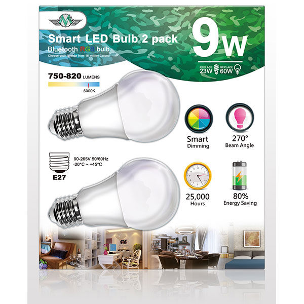MV SMART BULB 9W E27 TWIN PACK (apple app only ) MV SMART BULB 9W E27 TWIN PACK (apple app only )