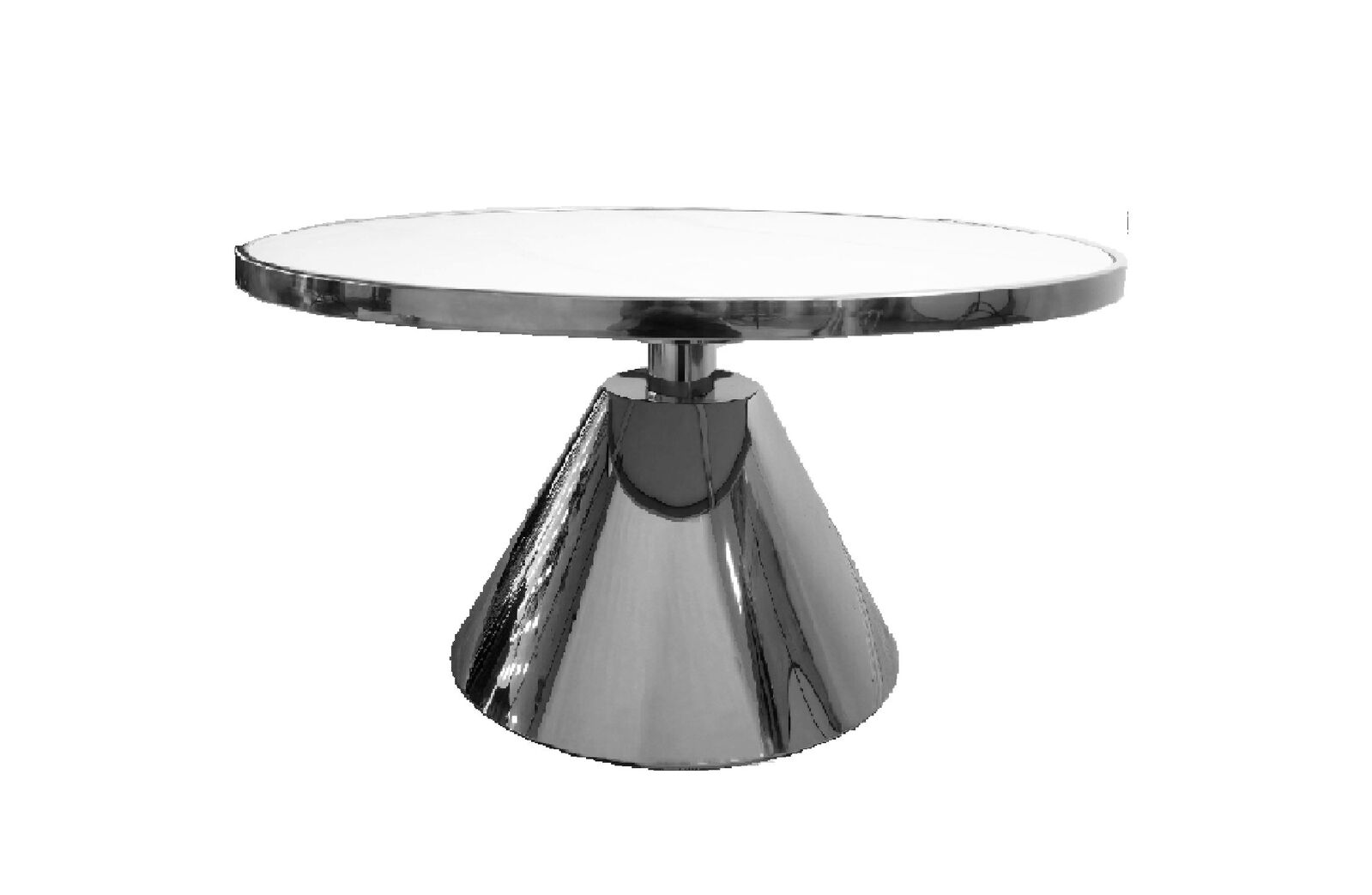 Glam Black 90cm Coffee Table - White Marble Glam Black 90cm Coffee Table - White Marble