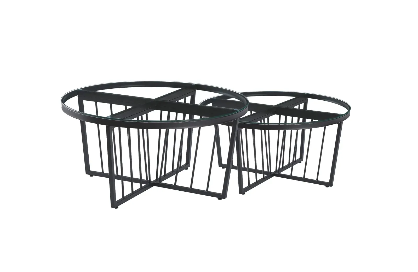 Salina Coffee Table 80cm Black Base - Mirror Glass Salina Coffee Table 80cm Black Base - Mirror Glass