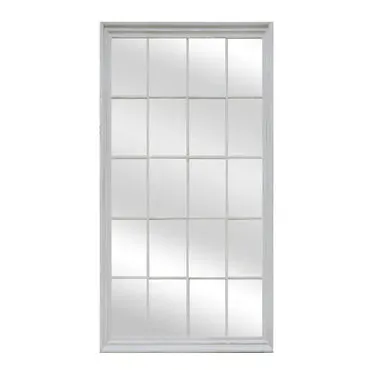 Window Style Mirror - White Rectangle 100cm x 200cm Window Style Mirror - White Rectangle 100cm x 200cm