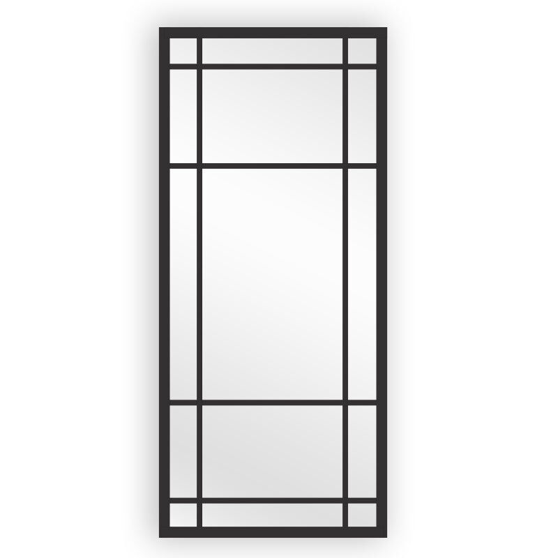 Window Style Mirror Full Length - Black 80 CM x 180 CM Window Style Mirror Full Length - Black 80 CM x 180 CM
