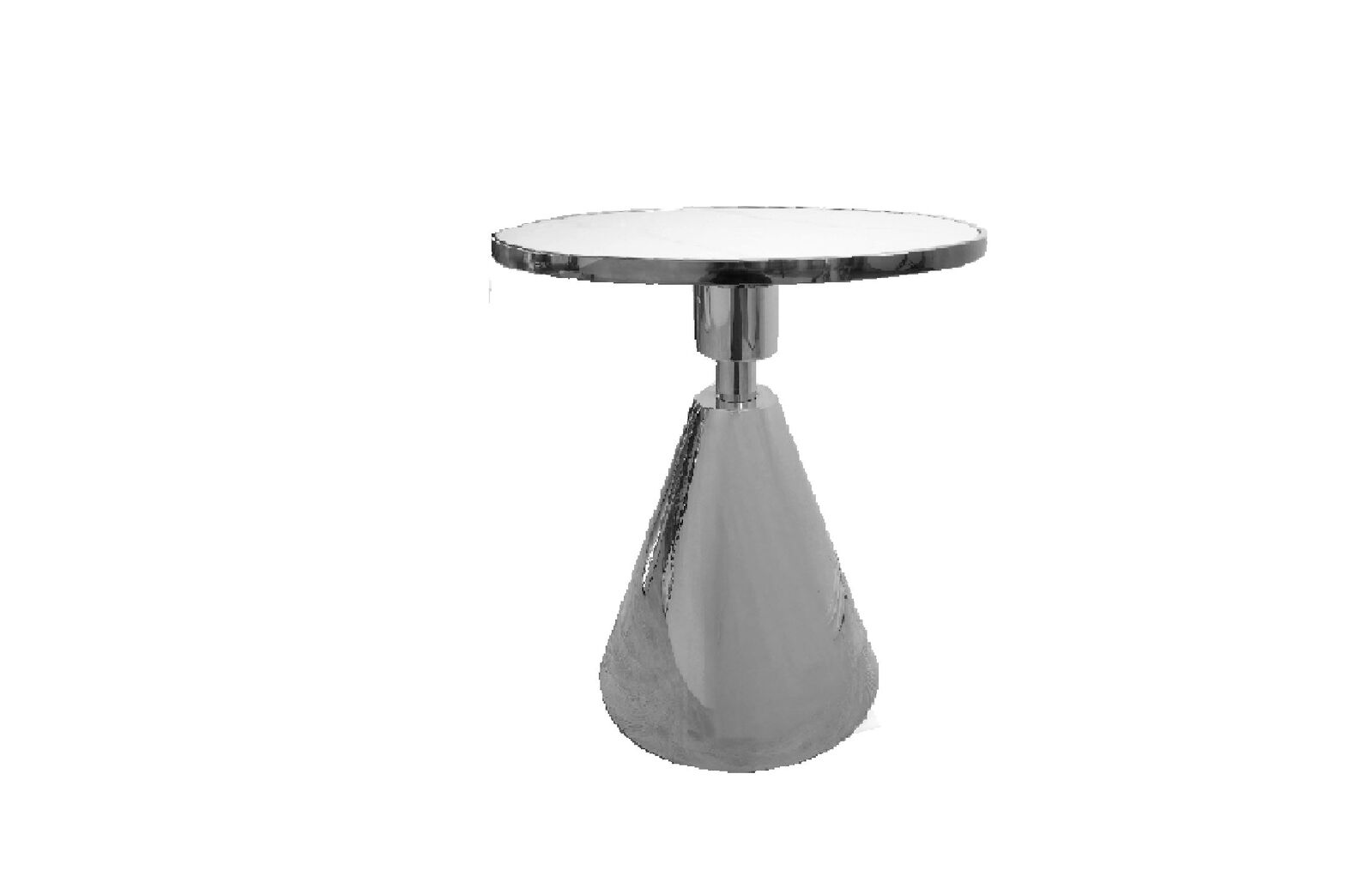 Glam Black 50cm Side Table - White Marble Glam Black 50cm Side Table - White Marble