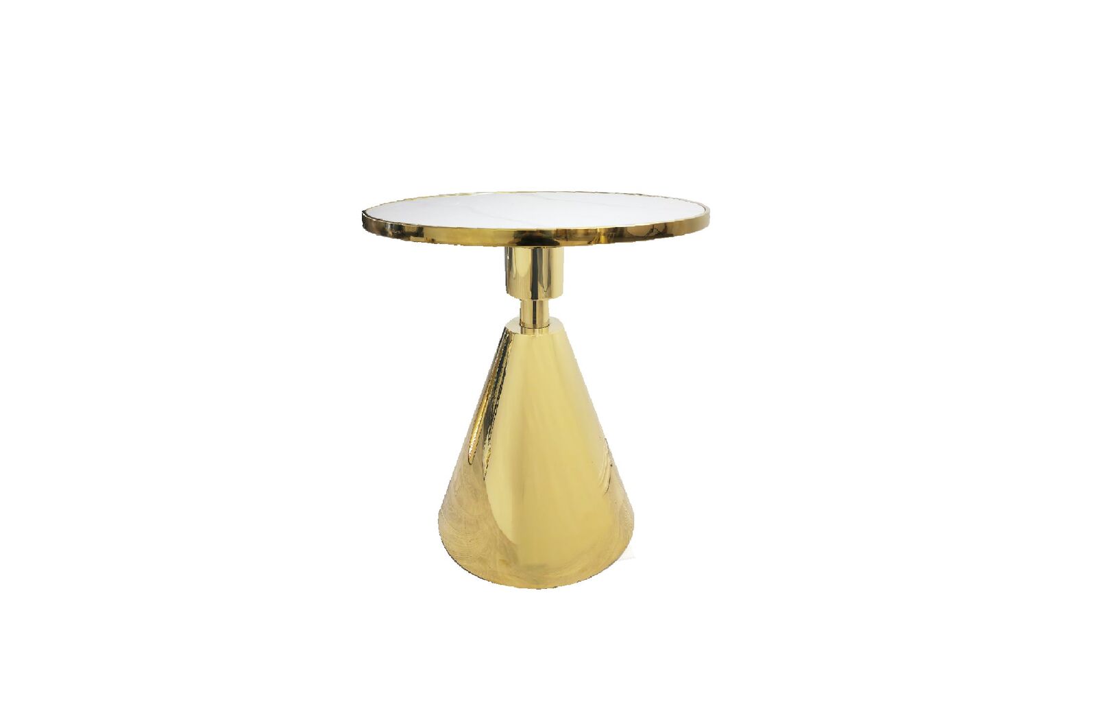 Glam Gold 50cm Side Table - White Marble Glam Gold 50cm Side Table - White Marble