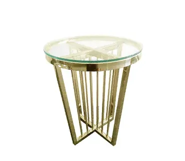 Salina Side Table 45cm Black Base - Black Gklass Salina Side Table 45cm Black Base - Black Gklass