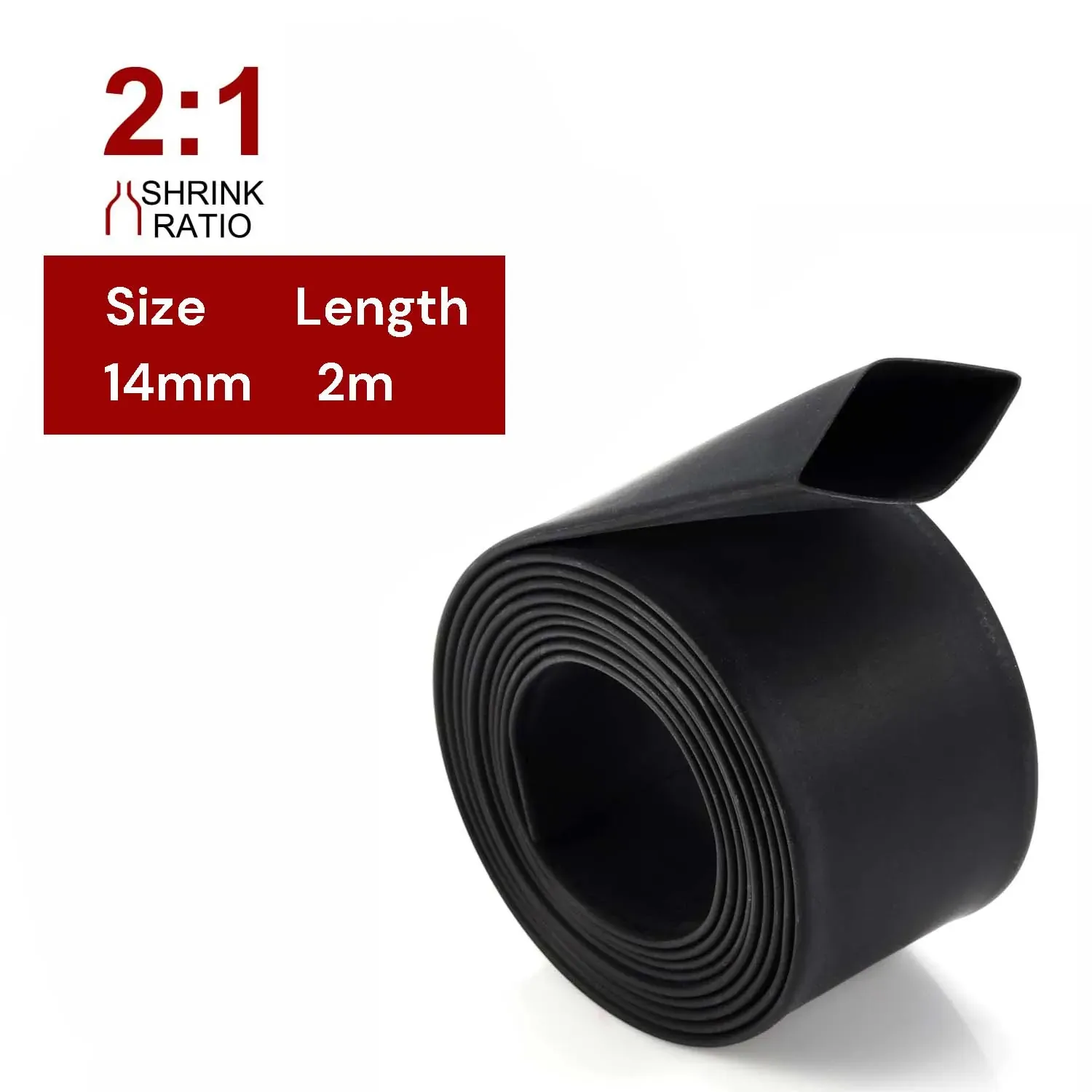 2m Polyolefin Shrink Tube 9/16" (14mm) 2:1 Ratio Heat Shrink Tubing Sleeving Wrap Shrinking 2m Polyolefin Shrink Tube 9/16" (14mm) 2:1 Ratio Heat Shrink Tubing Sleeving Wrap Shrinking