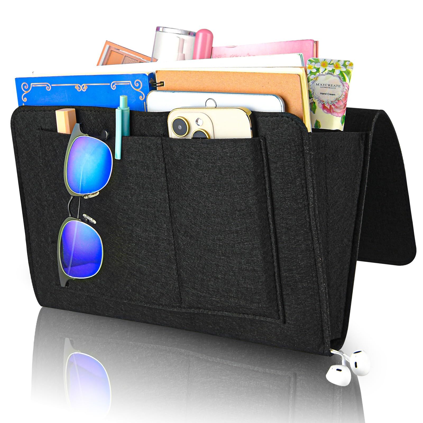 Bed Organiser Bedside Caddy Sofa Organiserd Book Magazines Organiser Black Bed Organiser Bedside Caddy Sofa Organiserd Book Magazines Organiser Black