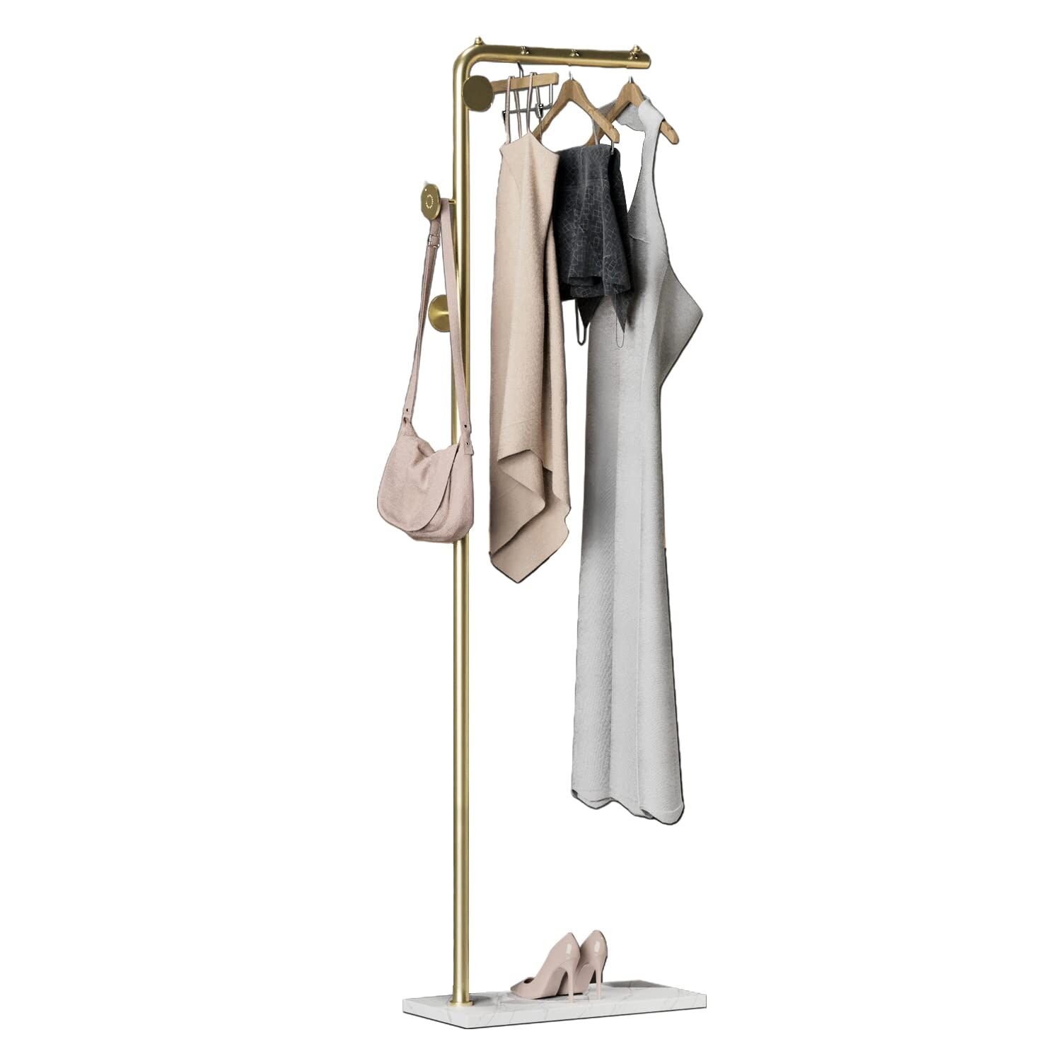 Metal Coat Rack Marble Base Hooks Clothes Coats Bag Tree Hat Display Hanger Stand Organiser Metal Coat Rack Marble Base Hooks Clothes Coats Bag Tree Hat Display Hanger Stand Organiser
