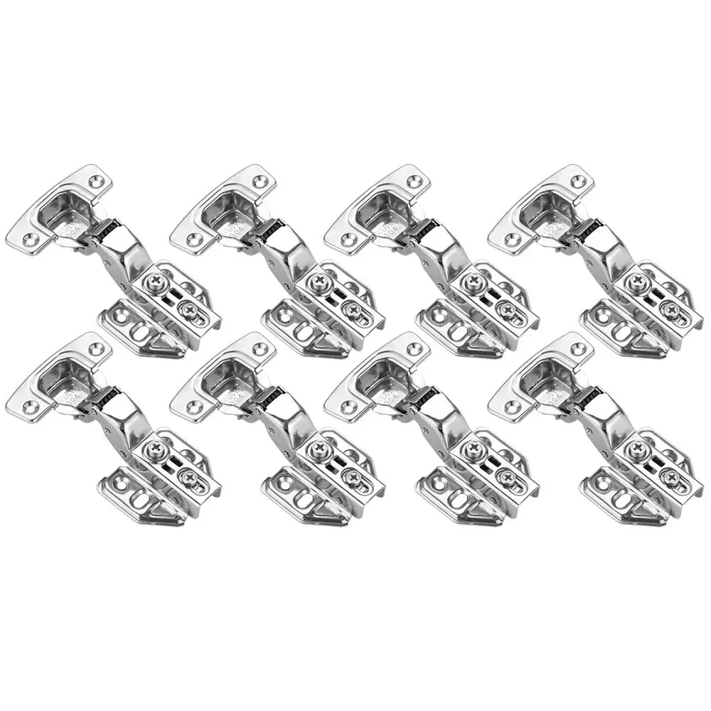 8 Pack 304 Stainless Steel Cabinet Hinges 100 Degree Soft Closing Insert Overlay Door Hinge Nickel Plated Finish 8 Pack 304 Stainless Steel Cabinet Hinges 100 Degree Soft Closing Insert Overlay Door Hinge Nickel Plated Finish