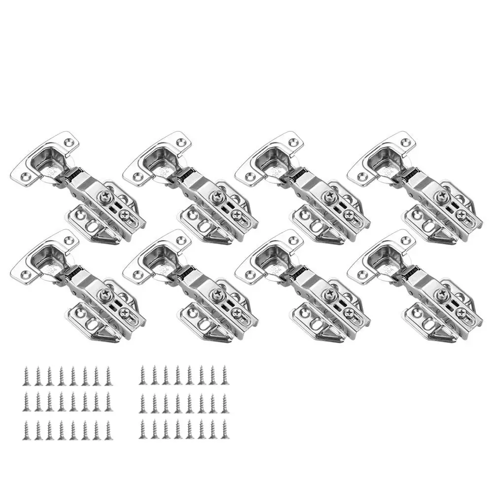8 Pack 304 Stainless Steel Cabinet Hinges 100 Degree Soft Closing half Overlay Door Hinge Nickel Plated Finish 8 Pack 304 Stainless Steel Cabinet Hinges 100 Degree Soft Closing half Overlay Door Hinge Nickel Plated Finish