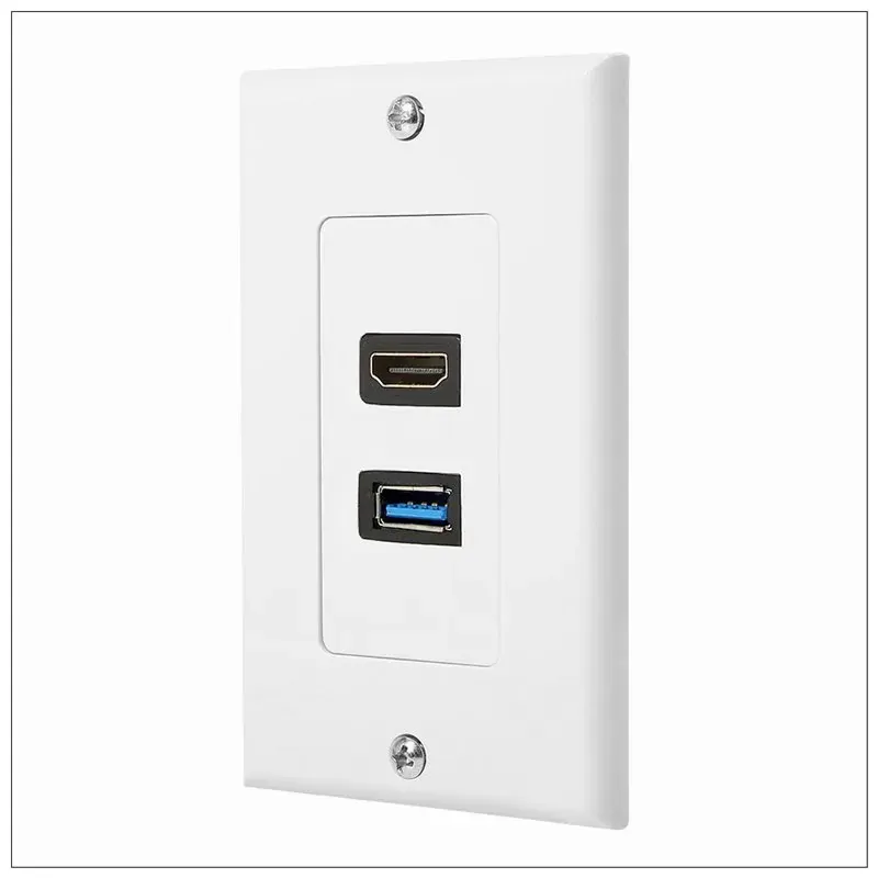 HDMI USB 3.0 Audio Stereo Pass Through Component Composite Wall Plate Panel HDMI USB 3.0 Audio Stereo Pass Through Component Composite Wall Plate Panel