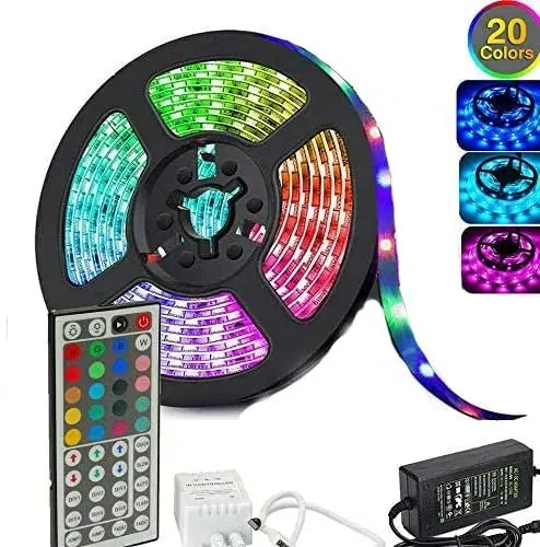 5050 RGB LED Strip Lights Waterproof SMD 300 IP65 5m 12V 44key IR Controller 5050 RGB LED Strip Lights Waterproof SMD 300 IP65 5m 12V 44key IR Controller