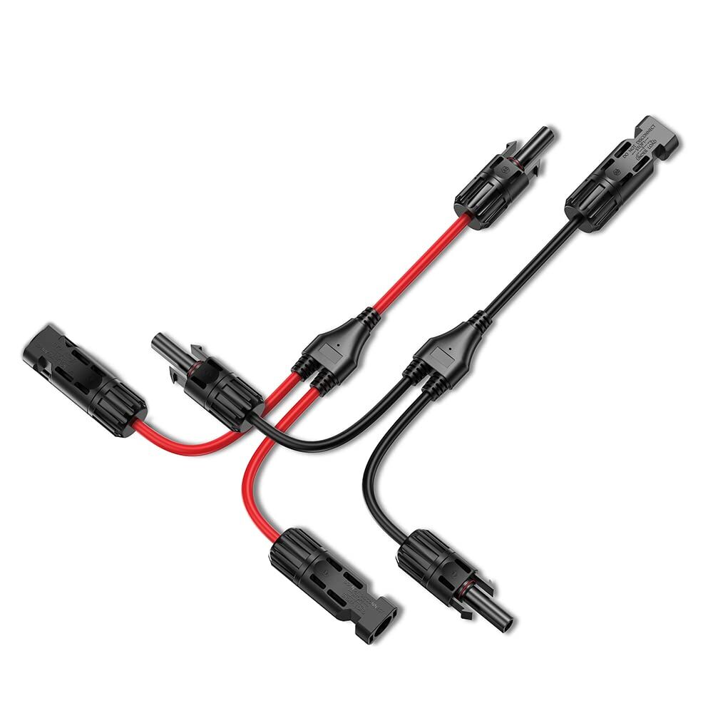 1 Pair Solar Connector Y Branch Parallel Adapter Cable Solar Panel Connectors Wire Plug Solar Panel 1 Pair Solar Connector Y Branch Parallel Adapter Cable Solar Panel Connectors Wire Plug Solar Panel