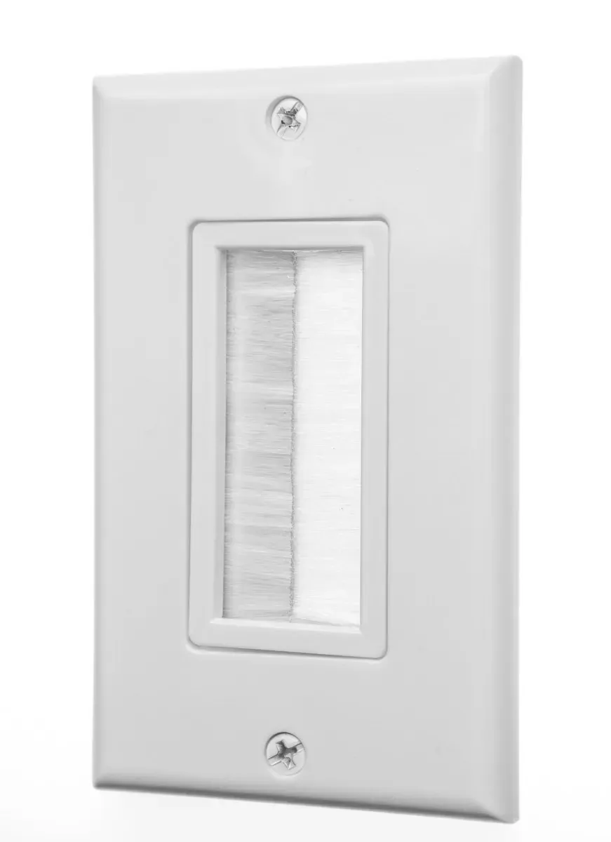 Brush Wall Plate Wires Cable Access Strap Management Socket Mount Port HDMI Brush Wall Plate Wires Cable Access Strap Management Socket Mount Port HDMI