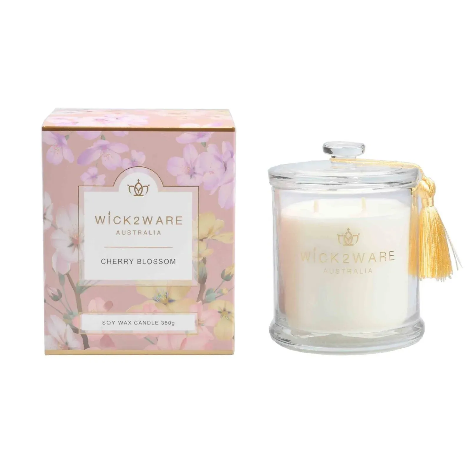 Wick2Ware Australia Scented Candle Cherry Blossom 380g/14.1 OZ Wick2Ware Australia Scented Candle Cherry Blossom 380g/14.1 OZ