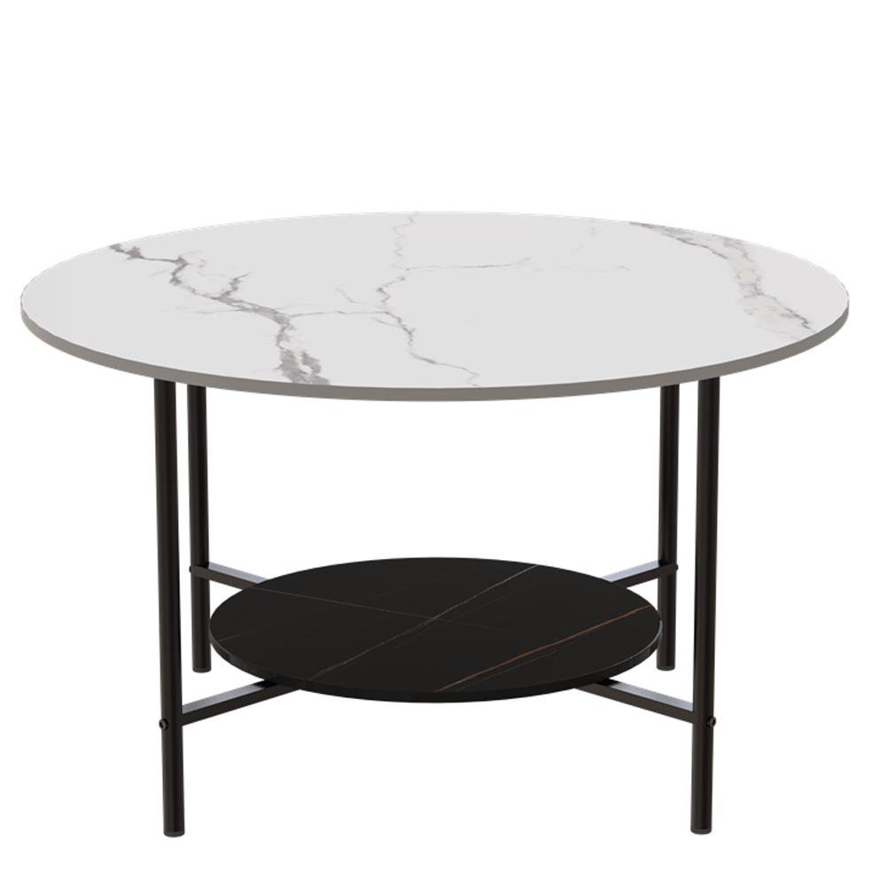 Duke Round Two Tier Stone Coffee Table Duke Round Two Tier Stone Coffee Table