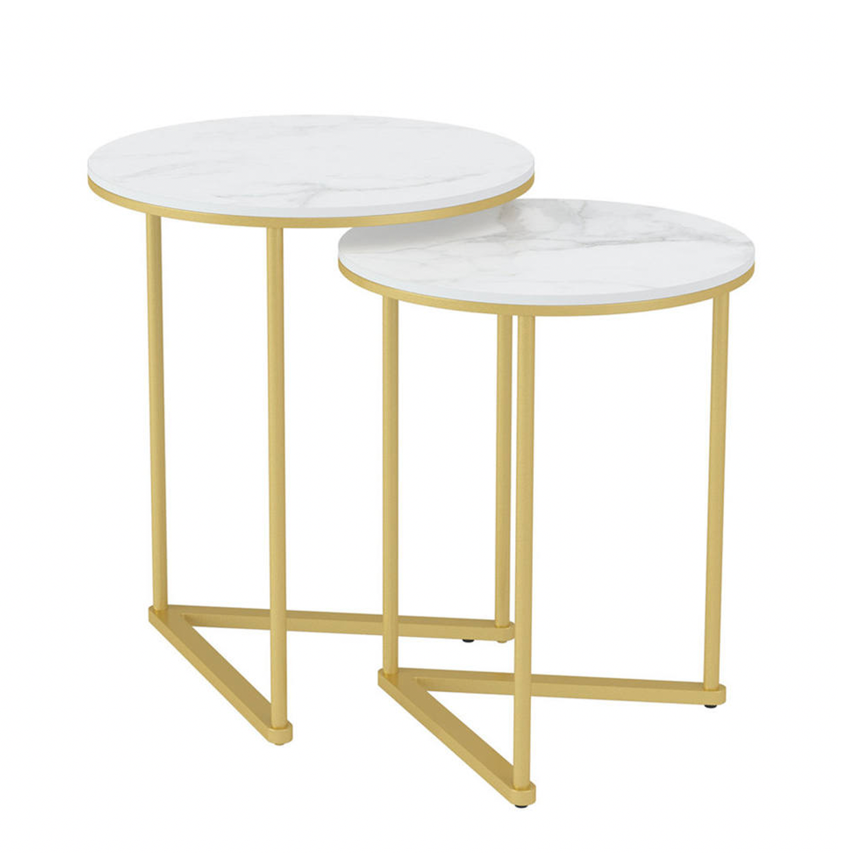 Interior Ave - Nala Gold Nested Side Table Set Interior Ave - Nala Gold Nested Side Table Set
